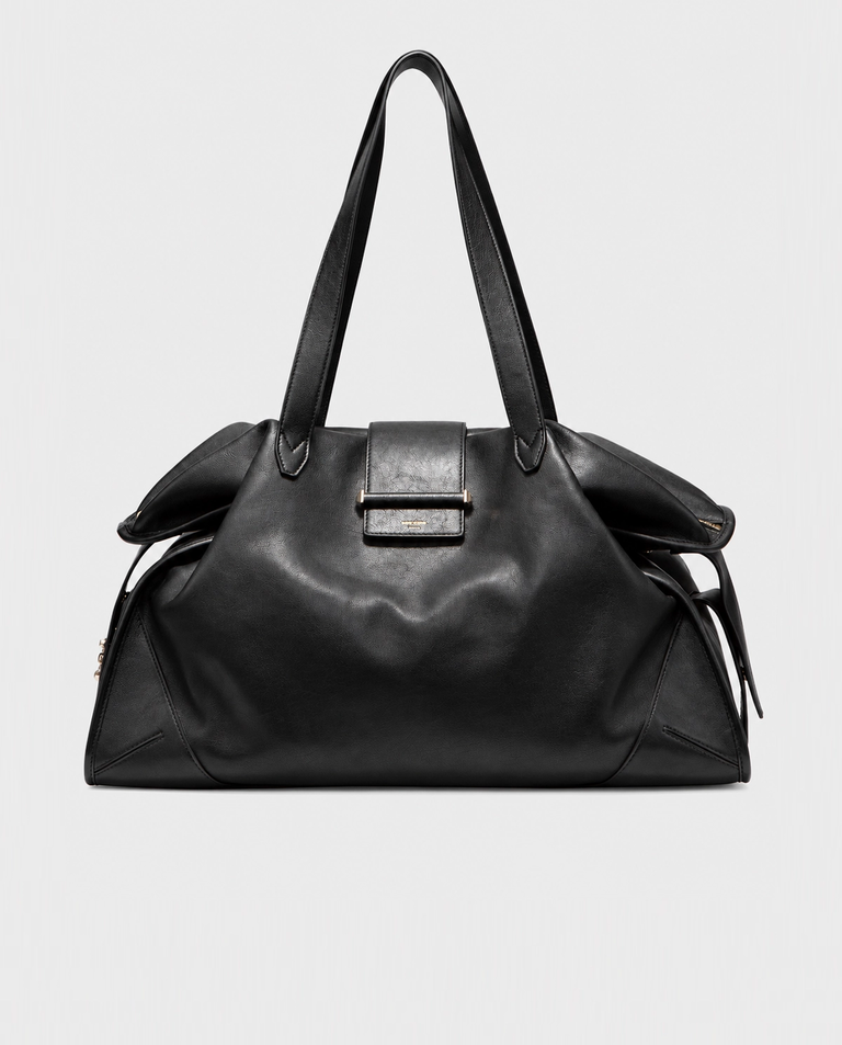 Czarna skórzana torba Bar Holdall