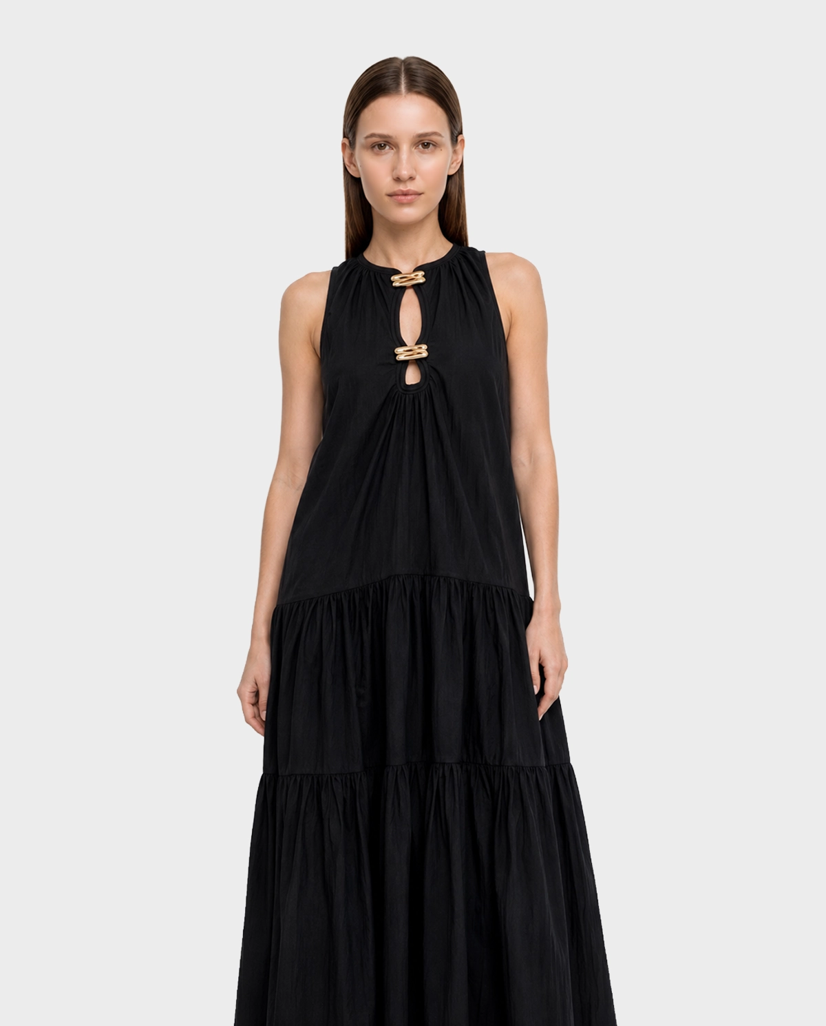 Czarna sukienka maxi - Image #2