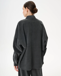 Szara koszula oversize ze sztruksu Meryl - Image #2