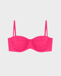 Neonowy różowy top od bikini Agam - Image #0