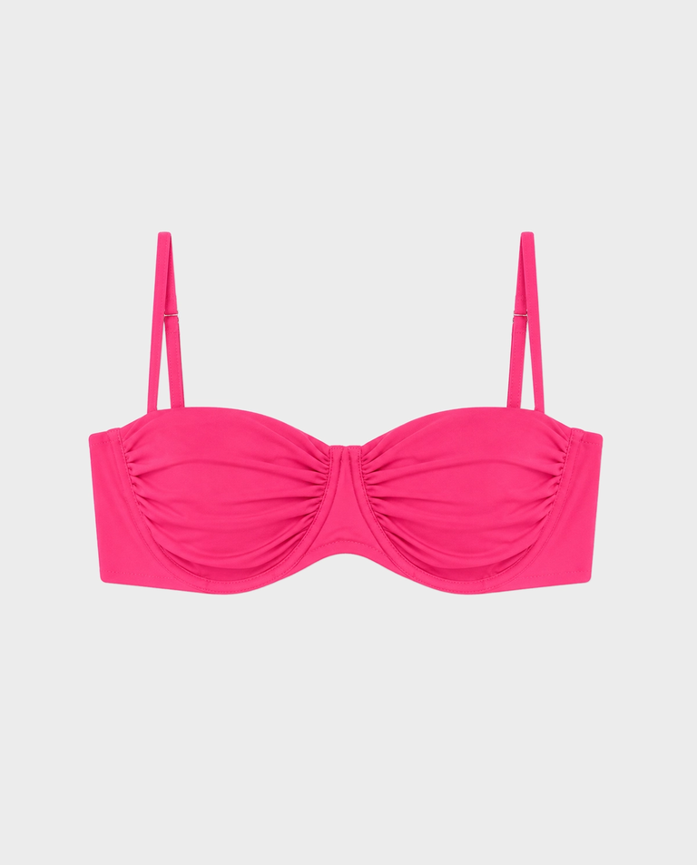 Neonowy różowy top od bikini Agam