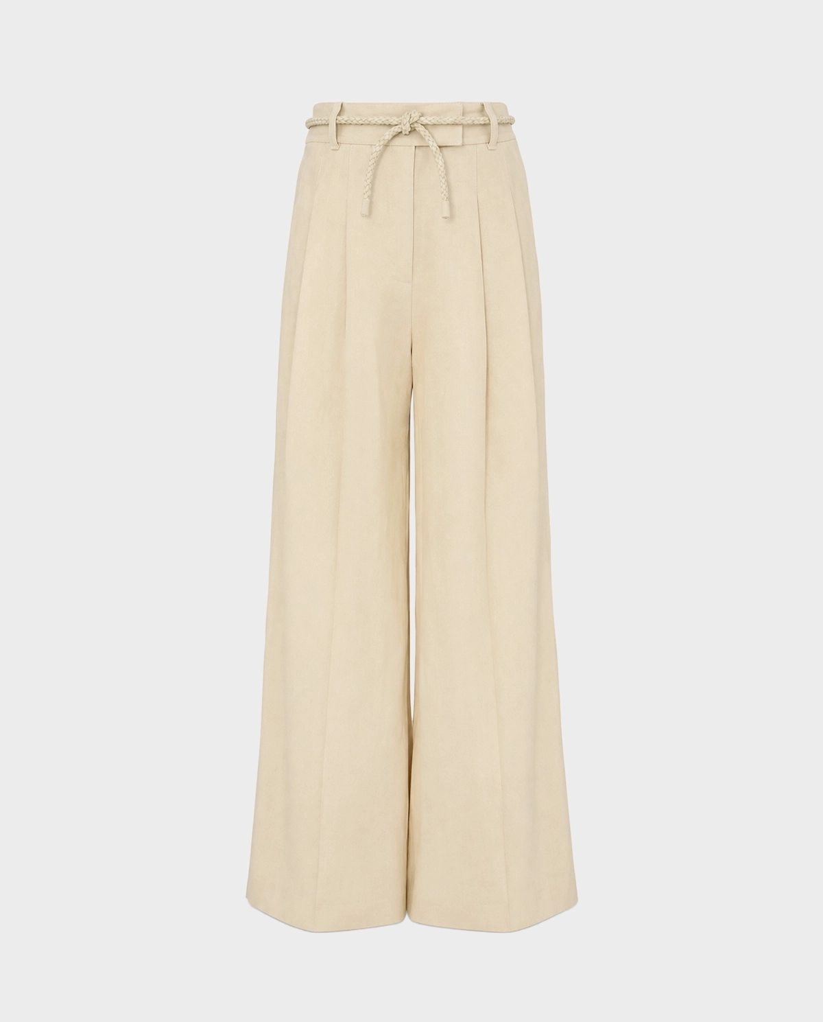 Lniane spodnie z szerokimi nogawkami - Image #0