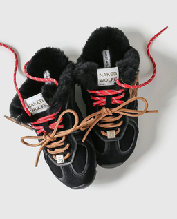 Zamszowe wsuwane sneakersy Adorn Black Suede - Image #4