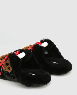 Zamszowe wsuwane sneakersy Adorn Black Suede - Image #2