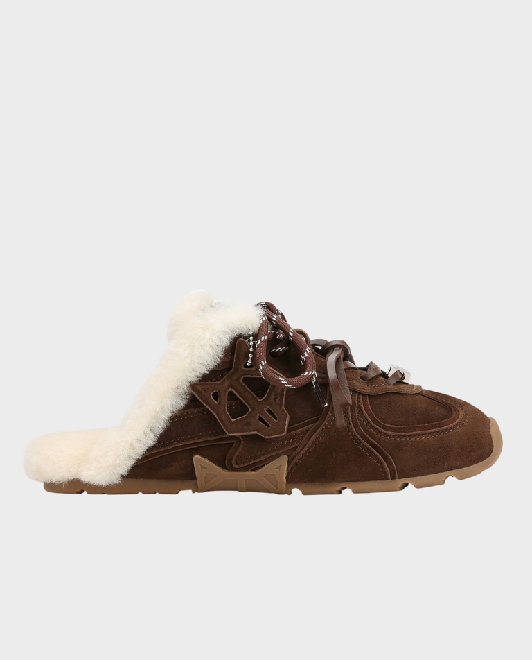 Zamszowe wsuwane sneakersy Adorn Brown Suede