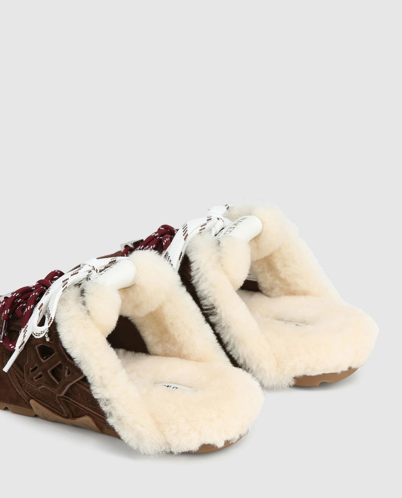 Zamszowe wsuwane sneakersy Adorn Brown Suede - Image #3