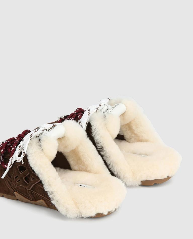 Zamszowe wsuwane sneakersy Adorn Brown Suede - Image #3