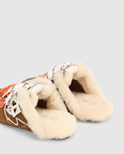 Zamszowe wsuwane sneakersy Adorn Tan Suede - Image #3