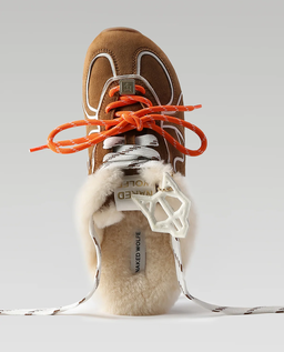 Zamszowe wsuwane sneakersy Adorn Tan Suede - Image #4