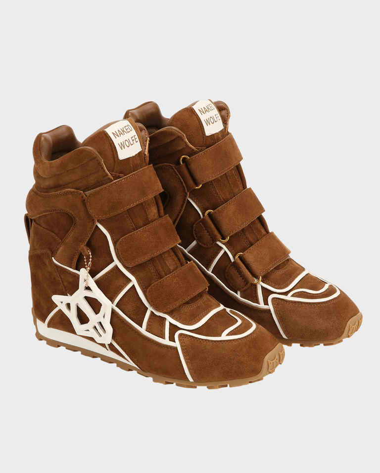Zamszowe sneakersy na koturnie Element Tan Suede