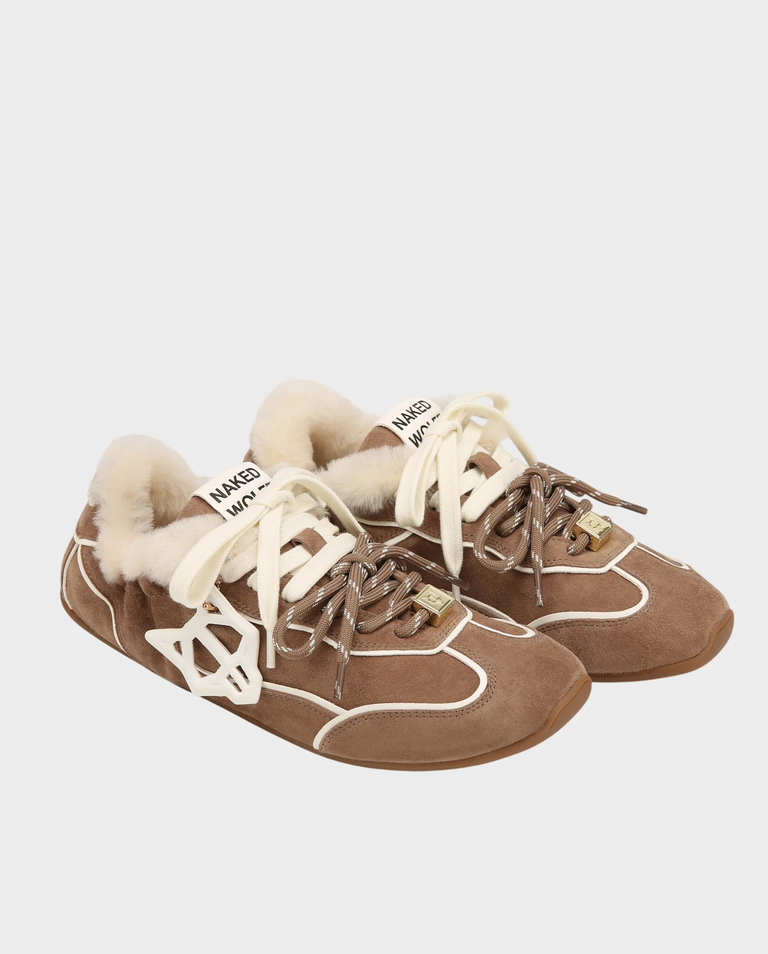 Zamszowe sneakersy z futerkiem Soul Nutmeg Shearling