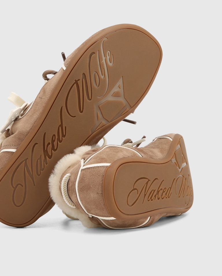 Zamszowe sneakersy z futerkiem Soul Nutmeg Shearling - Image #3