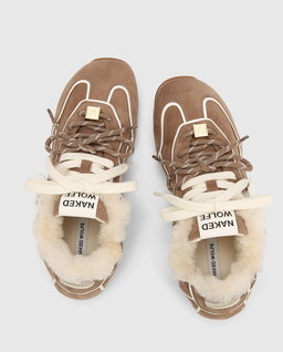Zamszowe sneakersy z futerkiem Soul Nutmeg Shearling - Image #2