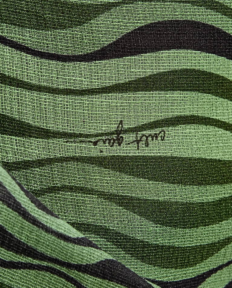 Zielone pareo Nila z jedwabiem - Image #4