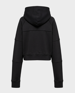 Czarna krótka bluza z kapturem - Image #1
