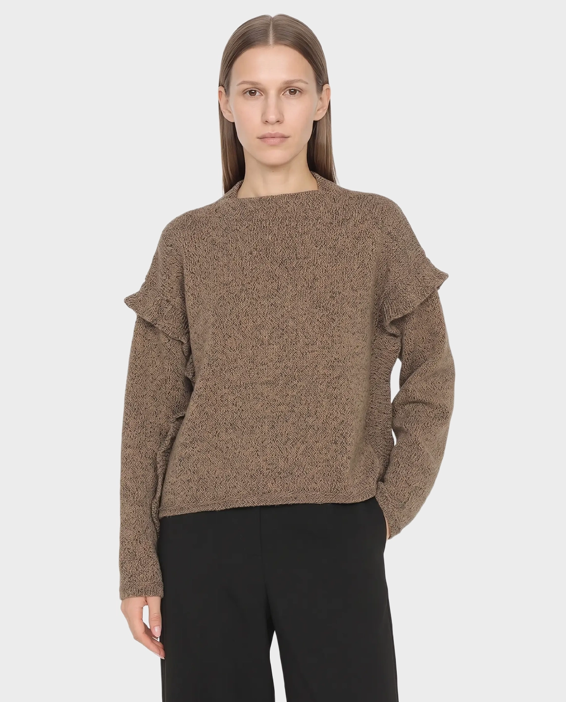 Wełniany sweter z falbankami - Image #1