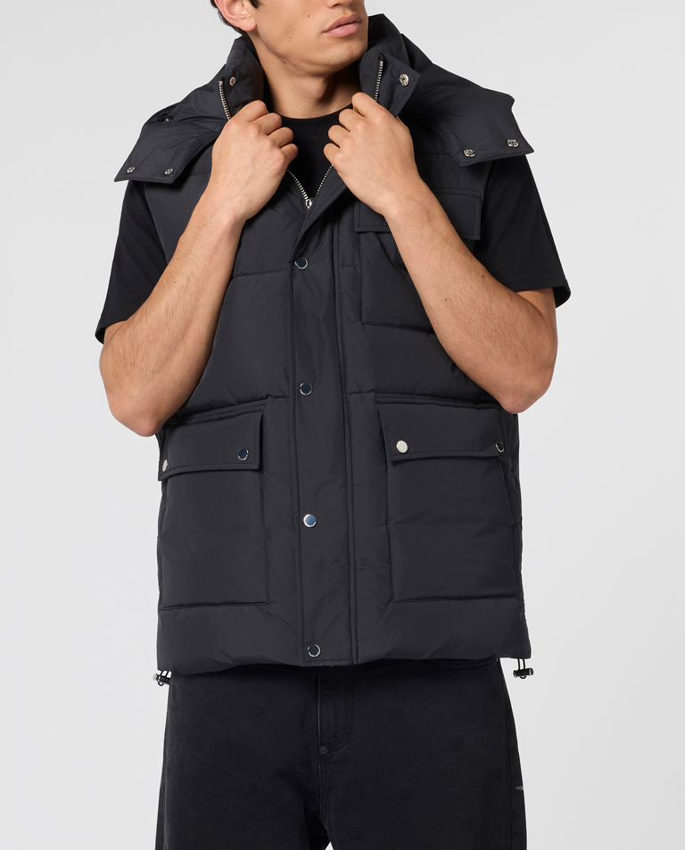 Czarna pikowana kamizelka Gothic Plein