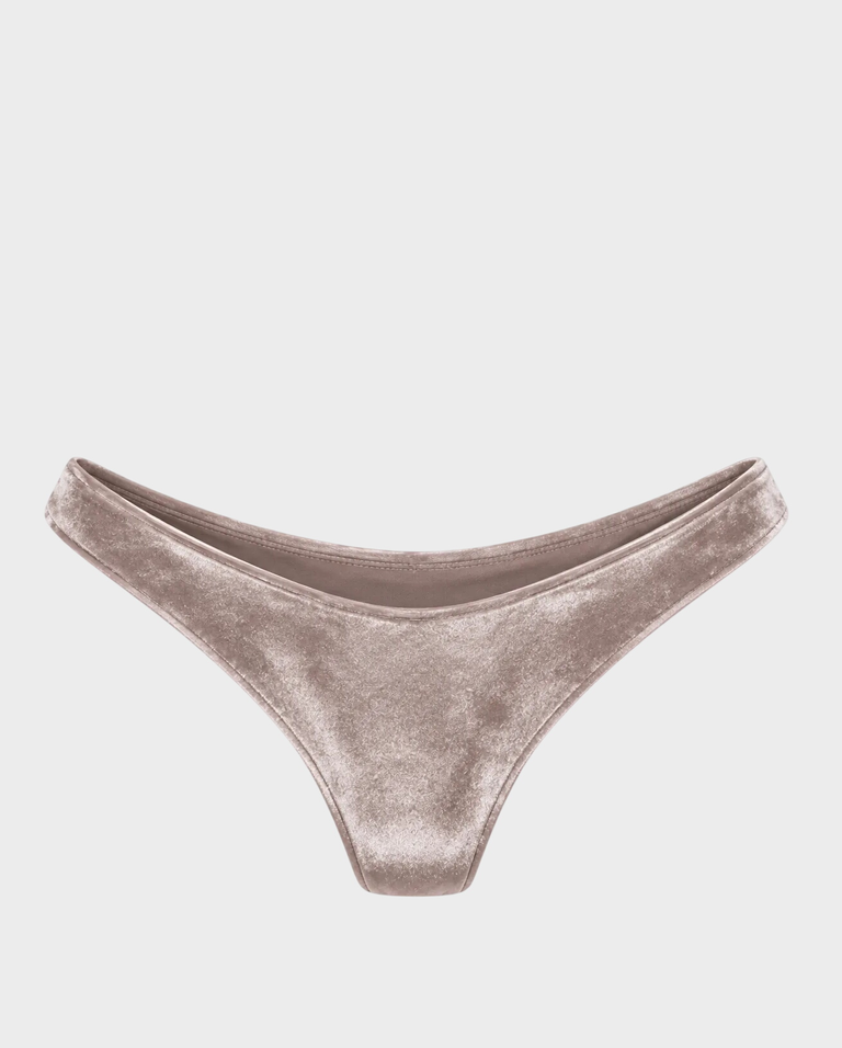 Dół od bikini Brazilian Velvet Silver