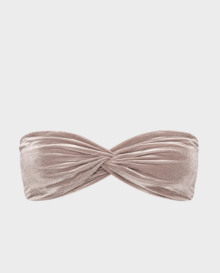 Top od bikini Bonbon Velvet Silver