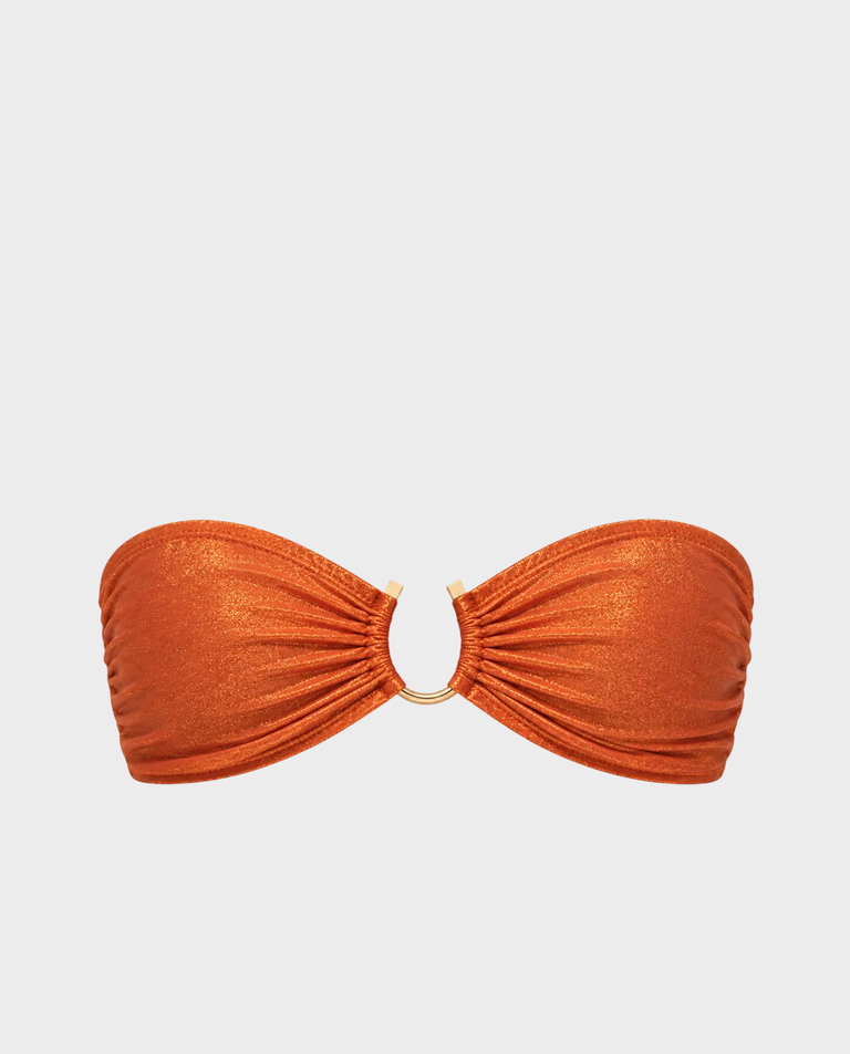 Pomarańczowy top od bikini Flavia