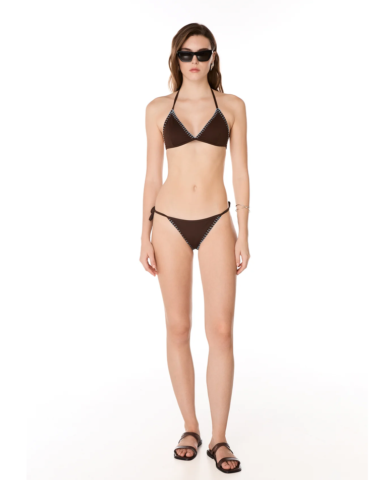 Brązowy top od bikini Ocean - Image #3