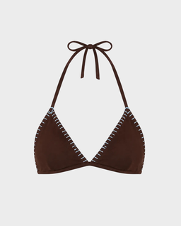 Brązowy top od bikini Ocean - Image #0