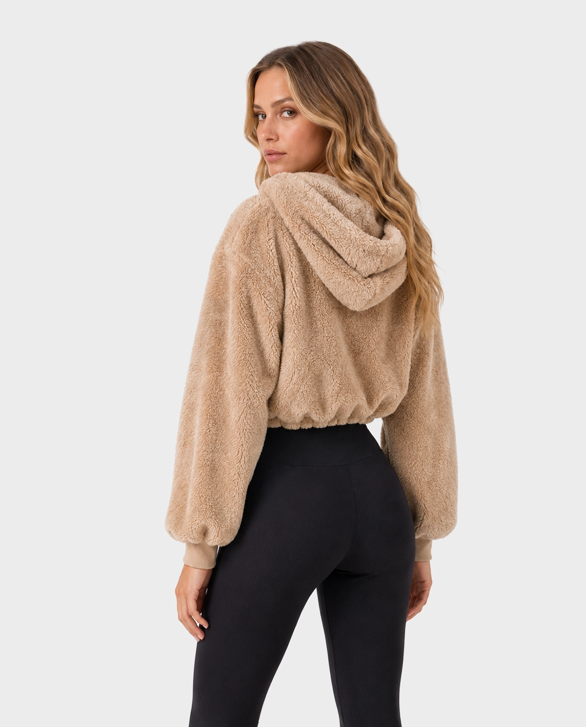 Beżowa bluza z kapturem Shayla - Image #3