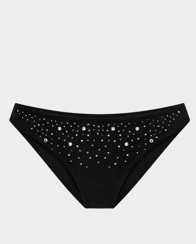 Czarny dół od bikini z kryształkami Joy