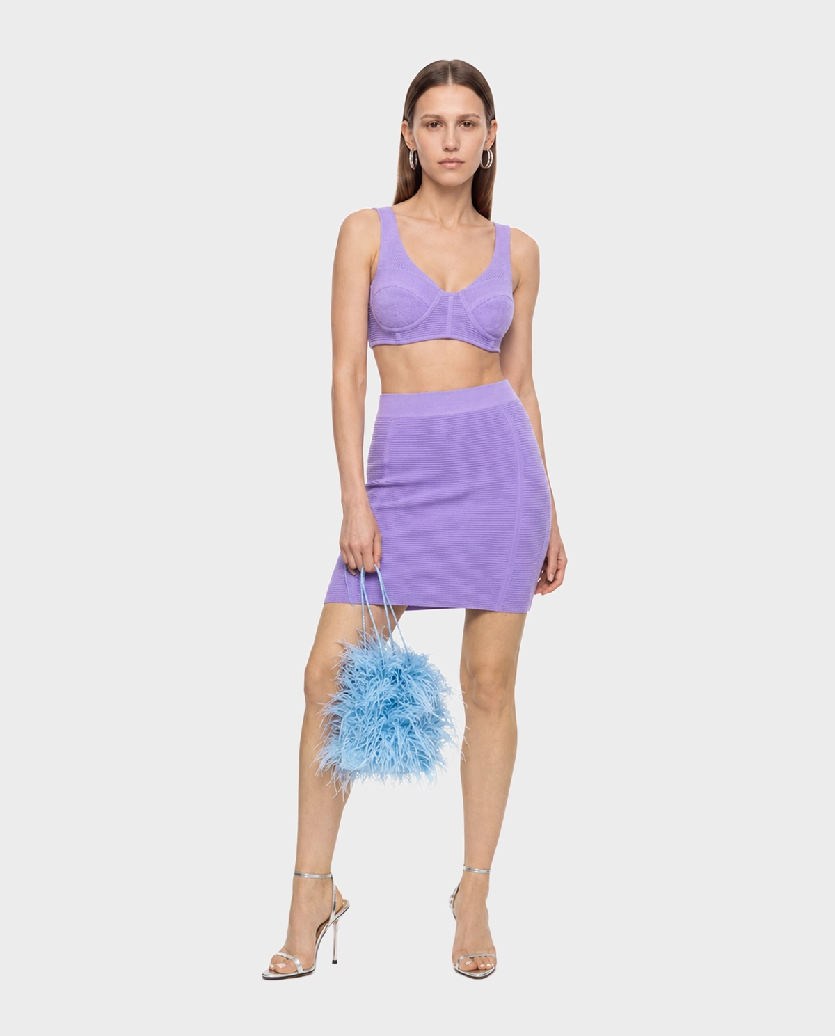 Liliowy top Boucle - Image #2