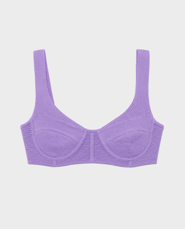 Liliowy top Boucle