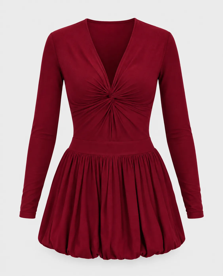 Burgundowa spódnica mini Alicia