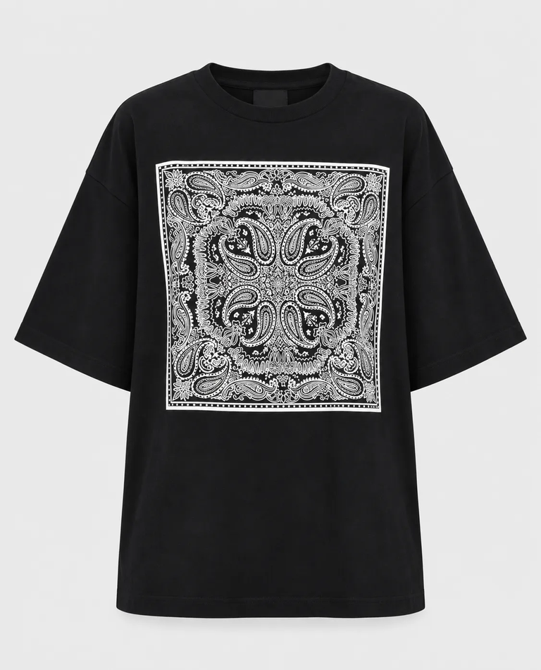 Czarny t-shirt z nadrukiem Weston