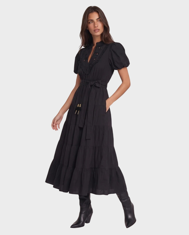 Czarna sukienka w stylu boho Ethereal