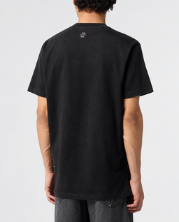 Czarny T-shirt z haftowanym logo Hexagon - Image #3