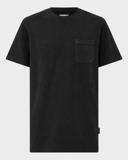 Czarny bawełniany T-shirt z kieszenią - Image #0