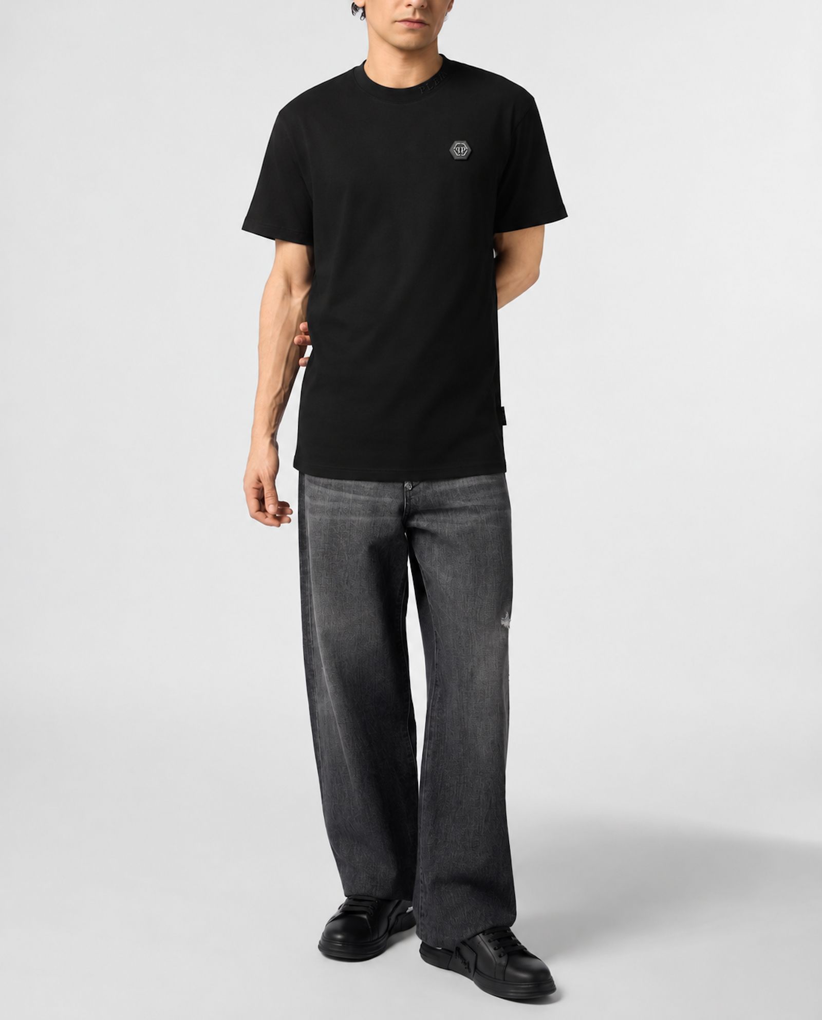Czarny t-shirt z logo - Image #2
