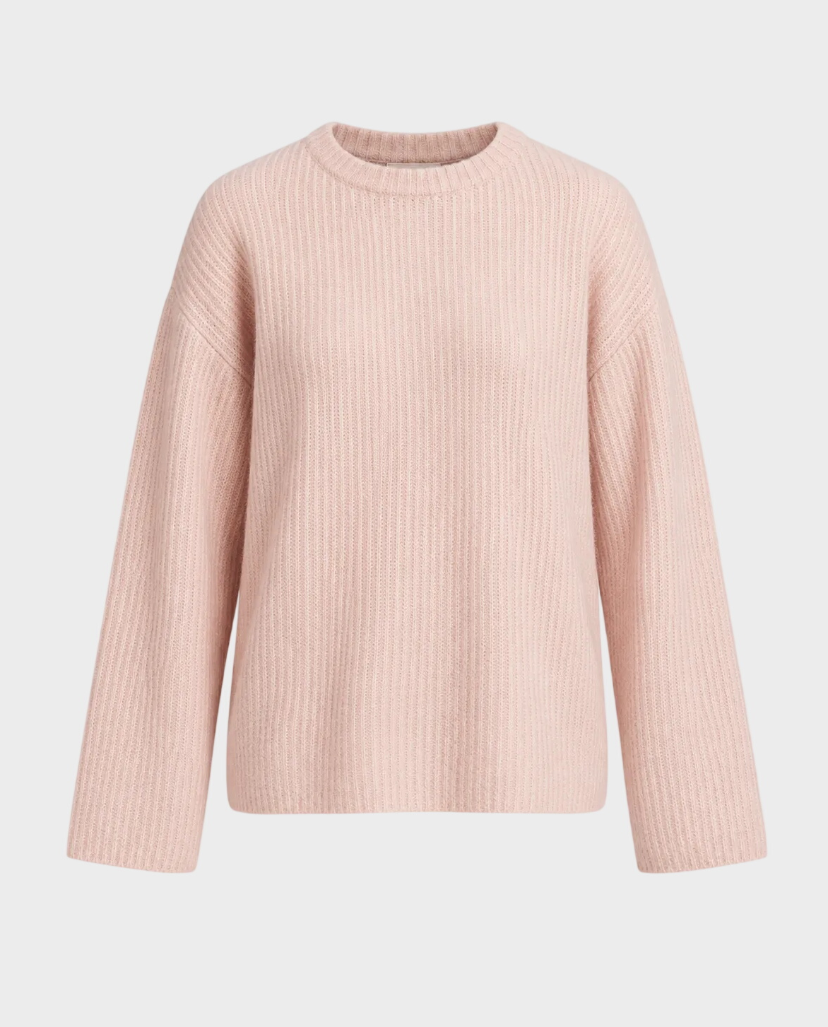 Różowy sweter z rozszerzanymi rękawami - Image #0