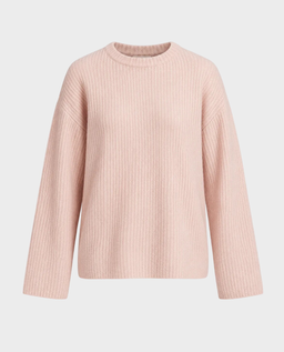 Różowy sweter z rozszerzanymi rękawami - Image #0