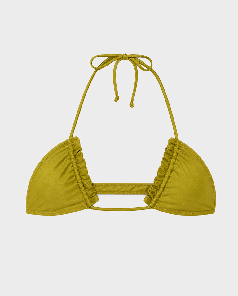 Limonkowy top od bikini Lucy