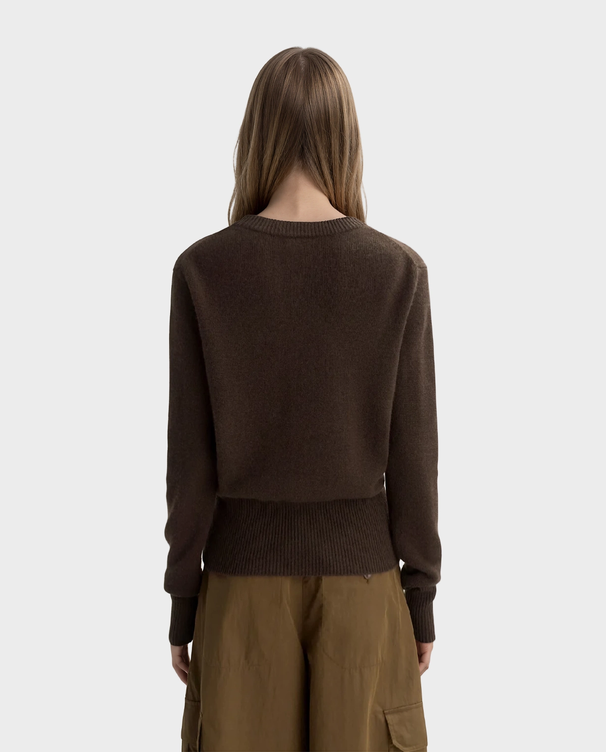 Brązowy kaszmirowy sweter - Image #2