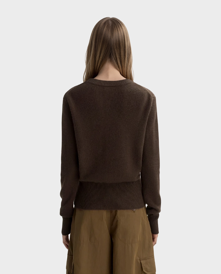 Brązowy kaszmirowy sweter - Image #2