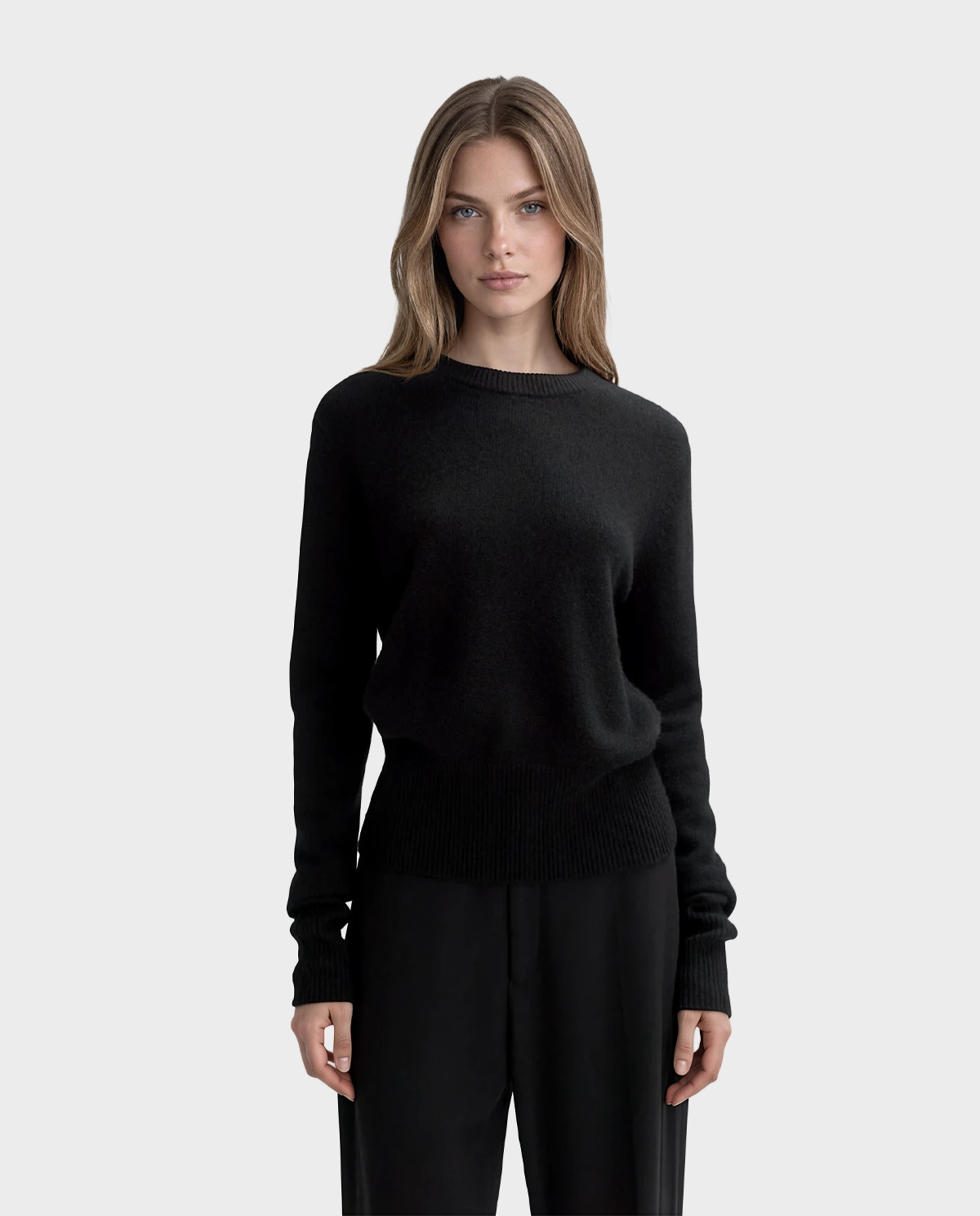 Czarny kaszmirowy sweter - Image #2