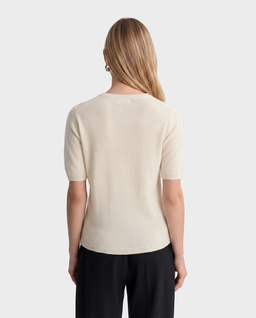 Kaszmirowy sweter z krótkim rękawem - Image #3