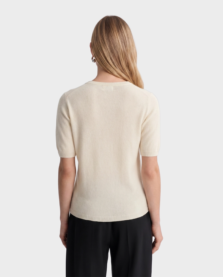 Kaszmirowy sweter z krótkim rękawem - Image #3