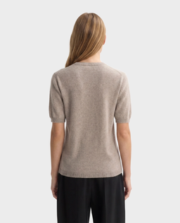 Beżowy sweter z krótkim rękawem - Image #3