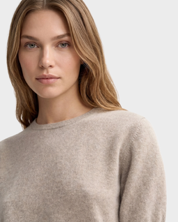 Beżowy sweter z krótkim rękawem - Image #4