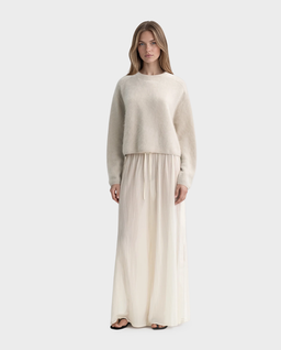 Jasnoszary sweter z kaszmiru - Image #1