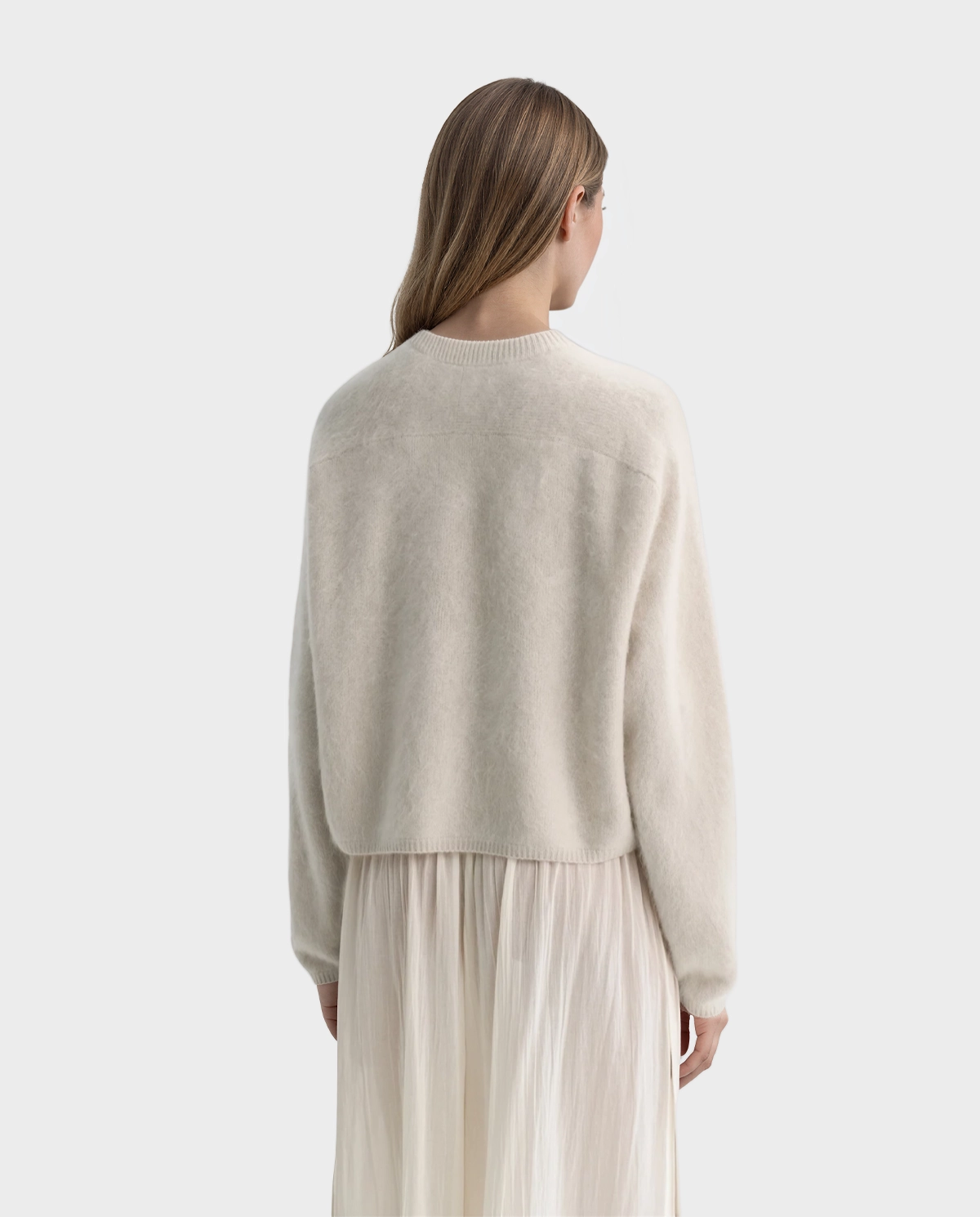 Jasnoszary sweter z kaszmiru - Image #3