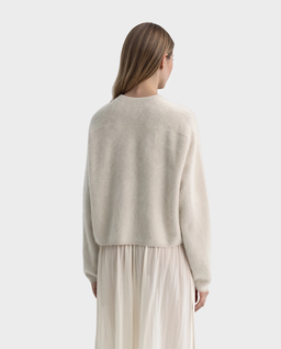 Jasnoszary sweter z kaszmiru - Image #3