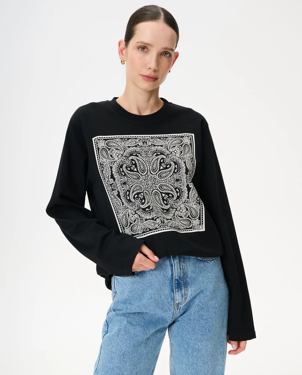 Longsleeve z nadrukiem bandany Nero - Image #0